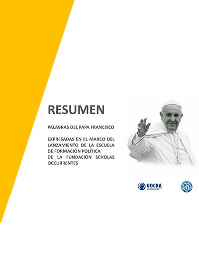 Palabras del Papa Francisco - Lanzamiento Escuela Politica Fratelli Tutti (Resumen 2021)