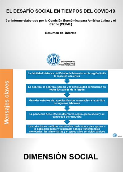 Resumen del 3er informe elaborado por la CEPAL El desafio social en tiempos de Covid 19