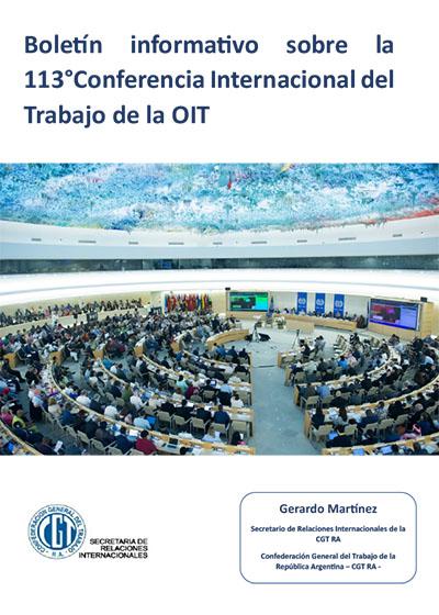 Bolet&iacute;n informativo sobre la 113&deg; - Conferencia Internacional del Trabajo de la OIT